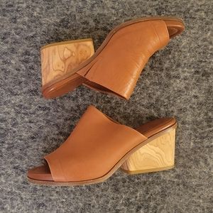 Vince Tilda wooden-heel leather mules sandals